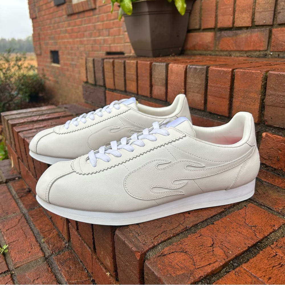 4Hunnid Block Runner "The Flame" sneaker in an all-white LIMITED EDITION